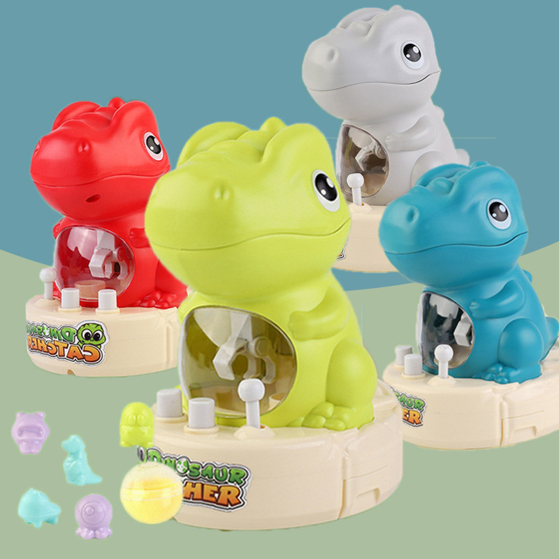 Kids Mini Gacha Machine Catching Dinosaur Machine Clamping Doll Parent Child Interactive Toy