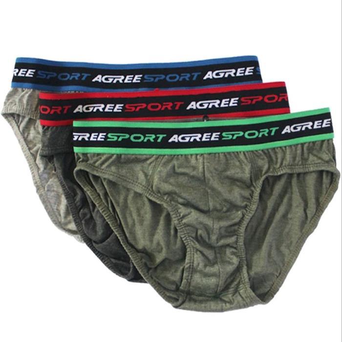 (3pcs) CD Celana Dalam Pria Agree Sport Art 2311 Katun Poliester - 3 Agree Sport, M