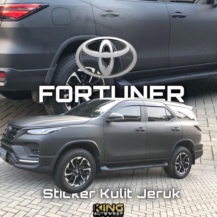 PROMO WRAPPING STICKER MOBIL FULLBODY STICKER HITAM KULIT JERUK MATTE DOFF BERSTEKTUR BLACK ORANGE