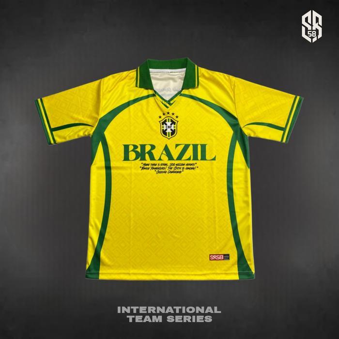 ORIGINAL Jersey Brazil Vintage World Cup Series Jersey Bola Fantasy Retro Jersey Piala Dunia