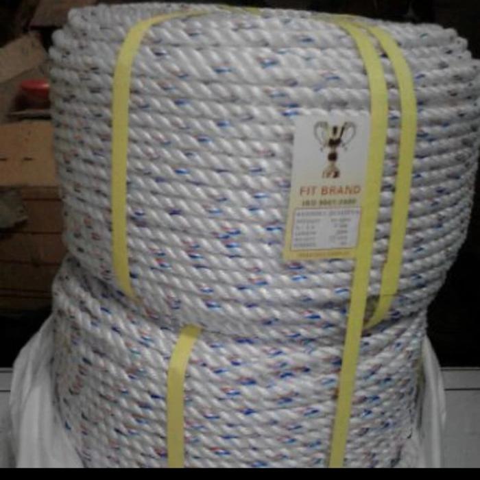 tali nilon putih 6mm tambang rope nylon 6 mili plastik pvc sumur