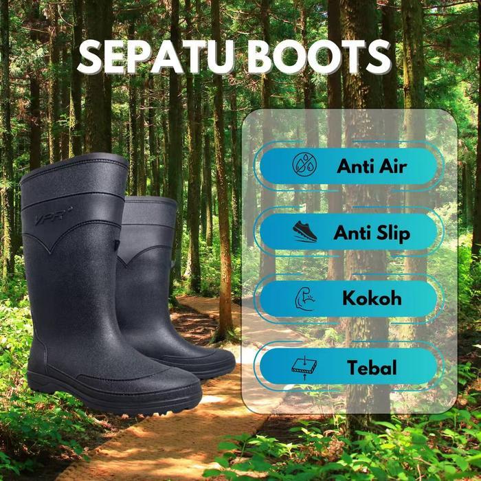 TERLARIS Sepatu Boots Karet Panjang / Sepatu Boot Picco/Boot Karet /Boot Anti /Boot tinggi/Boot
