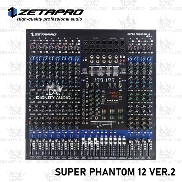Mixer 12 Channel ZETAPRO SUPER PHANTOM 12 VER.2 | VER 2 Double Effect Original