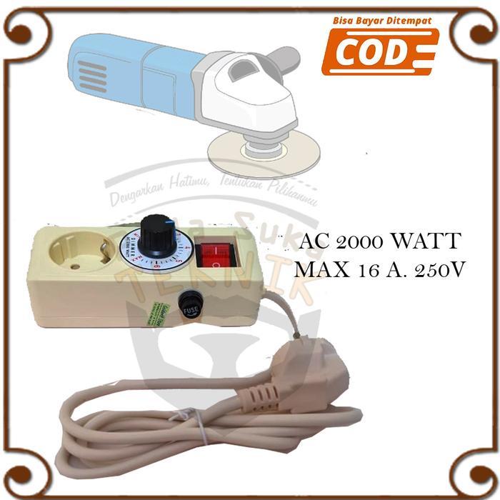 TERMURAH COLOKAN + FUSE DIMMER PENGATUR KECEPATAN VOLUME GERINDA DIMER PROMO
