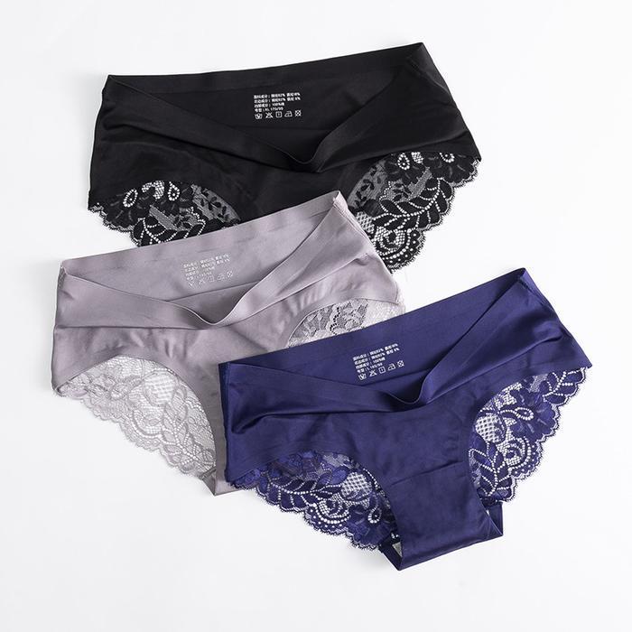 Celana dalam wanita Seamless Aksen Lace Sexy Underwear CD Cewek ACD40