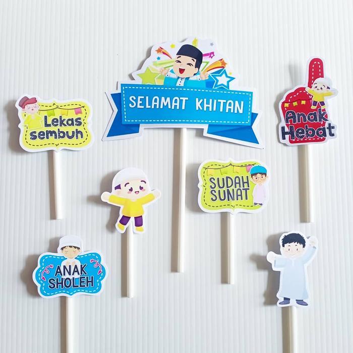 TOPPER CAKE KHITAN HIASAN KUE KHITANAN