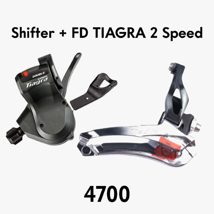 Shifting Lever & Front Derarilleur Shimano Tiagra 4700 Shifter Dan FD Tiagra 2 Speed Original Box