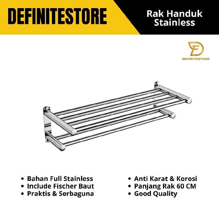 Informa Living - Gantungan Handuk Stainless Rak Handuk Kamar Mandi Gantungan Handuk Dinding Sus 304