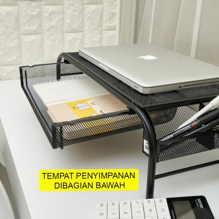 Monitor Stand Laptop Meja Printer BESI Rak Laci Buku Desk Organizer PC
