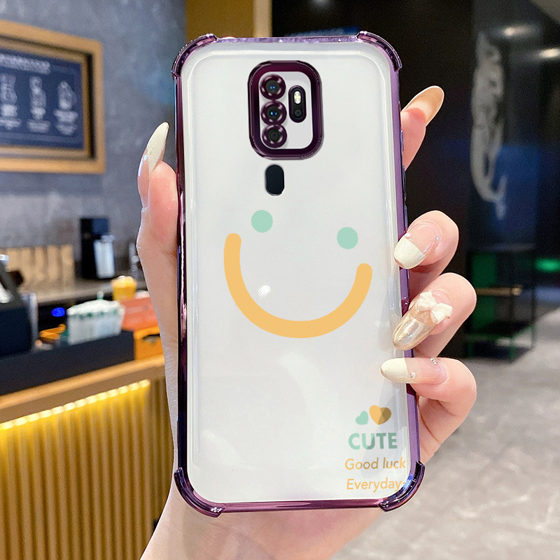 Casing Hp untuk OPPO A5 2020 A9 2020 A11 A11x Case Casing Garis kematian senyum tas emoji pola Cesin