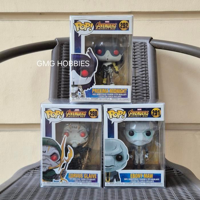 HOT SALE FUNKO POP AVENGERS INFINITY WARS 290 CORVUS GLAIVE - 291 EBONY MAW - 292 PROXIMA