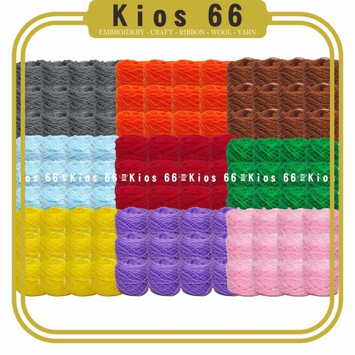 Benang wol kecil benang wol lusinan benang rajut sulam kristik