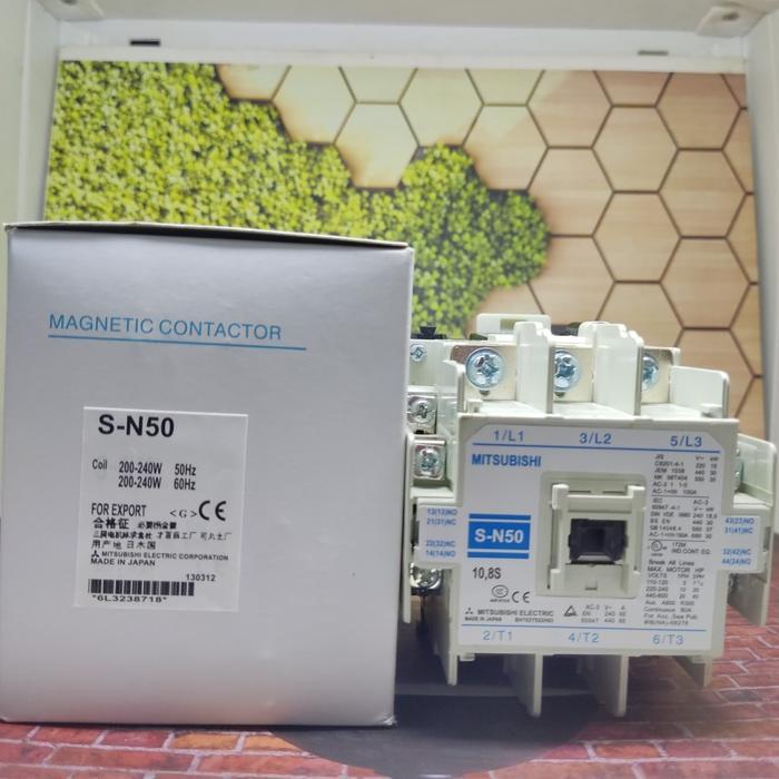 Kontaktor Mitsubishi S-N50 Sn50 Sn-50 Contactor Mitsubishi Sn 50 Mitsubisi #Gratisongkir