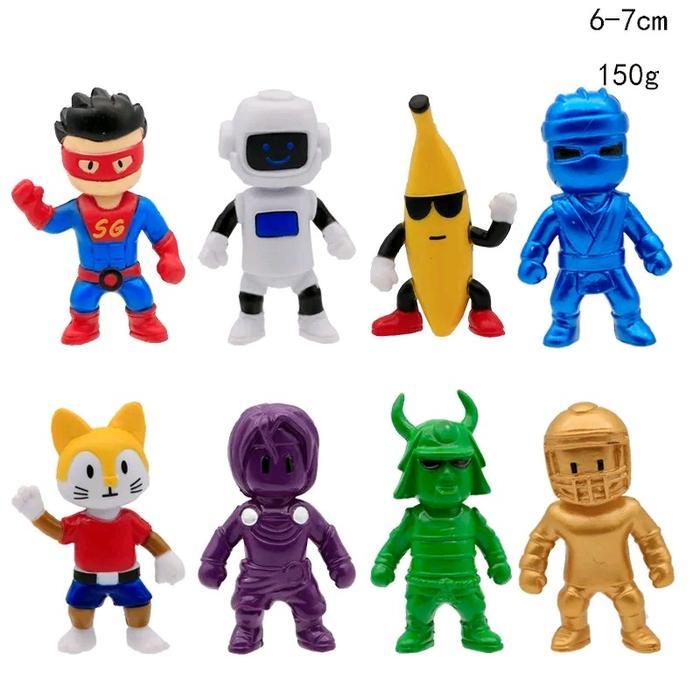 Stumble Guys Figure Set Hiasan Topper Cake