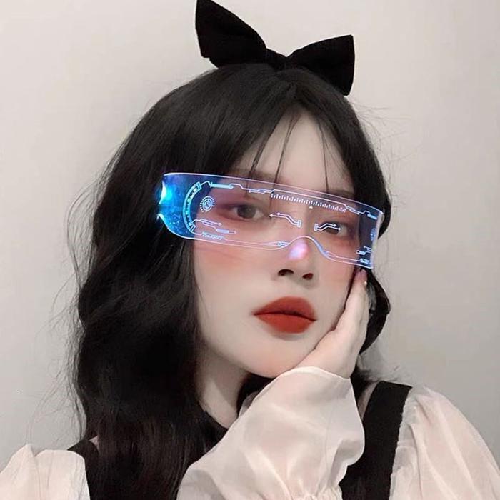 Kacamata Cyber Party Glasses Kacamata Nyala Kacamata Robot Millenial Terlaris