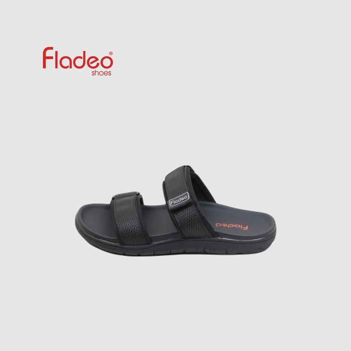 Fladeo A25/KSBS142-2KK//Sandal Slide Sandal Slide Anak Anti Slip dengan Velcro - Hitam, Ukuran 34 Sa