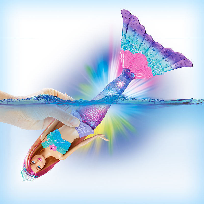 Genuine Stock Barbie Iridescent Glitter Tail Starlight Mermaid Fantasy World Series Cute Doll