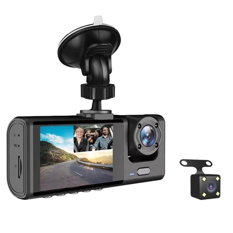 AA08-3 Channel WIFI APP Car DVR 1080P Dash Cam For Cars Dual Len Car Recording Camera With Rear View