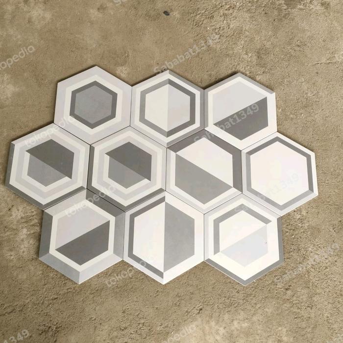Keramik Dinding Hexagonal Roman GH348064 dModesto Mix Kw 1
