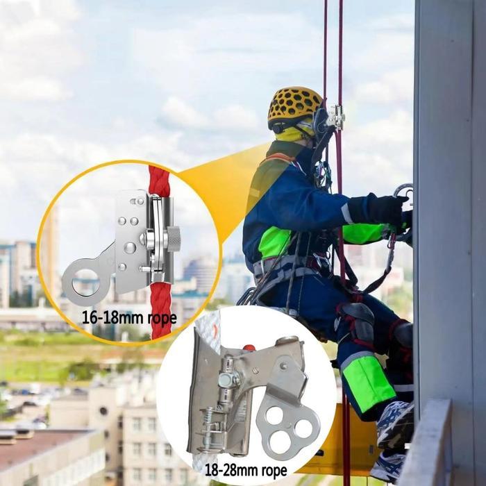 Safety Rock Climbing Arborist 16-20mm Caving Roof Tree Arborist Rope Grab Outdoor