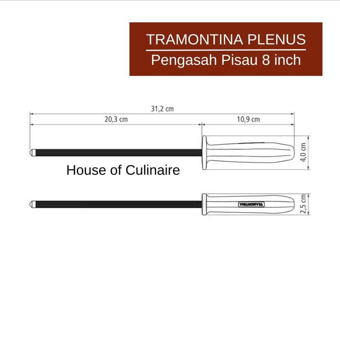 Tramontina Plenus Asahan Pisau 8" Sharpening Steel