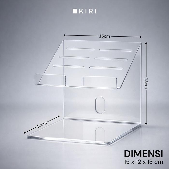 Holder Dudukan Tablet Akrilik Stand Bracket Ipad Kasir Standing Tablet Meja Kasir Acrylic Diskon
