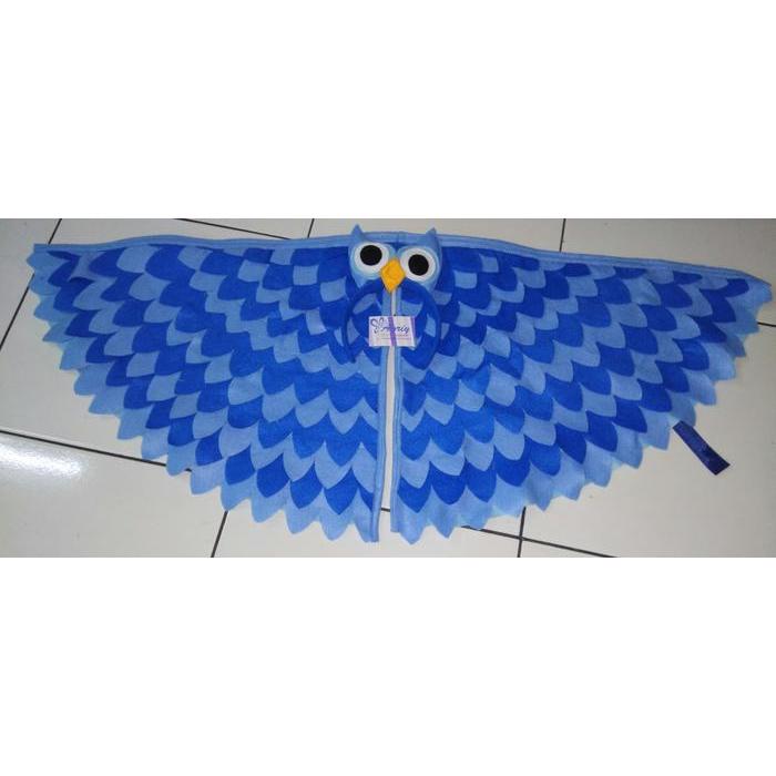 Kostum Blue Owl + Bando Flanel Terbaru 