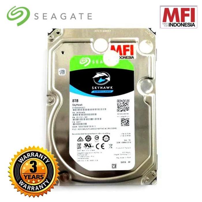 Harddisk Seagate Skyhawk 8 TB MFI / HDD CCTV Original Garansi 3 Tahun