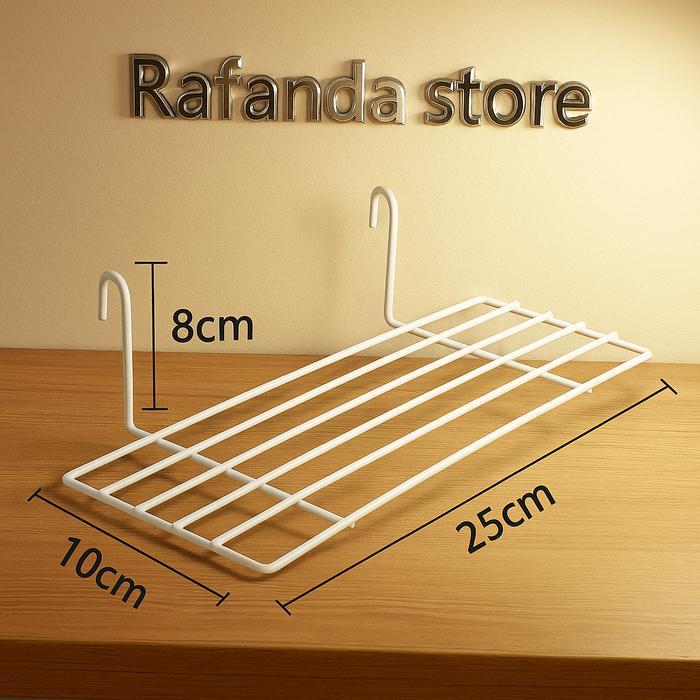 Organizer Rak gantung dinding ragan display aksesoris sepatu wire grid ram besi Modern