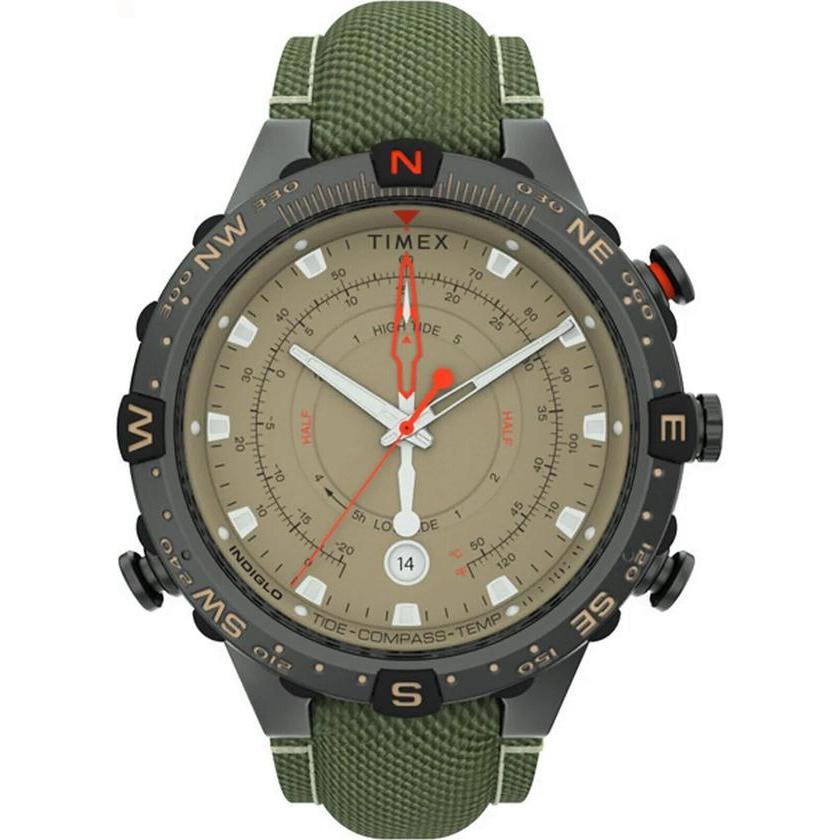 Ready jam tangan Timex TW2T76500 Timex Intelligent Quartz Compass Chronograph Analog Beige Dial