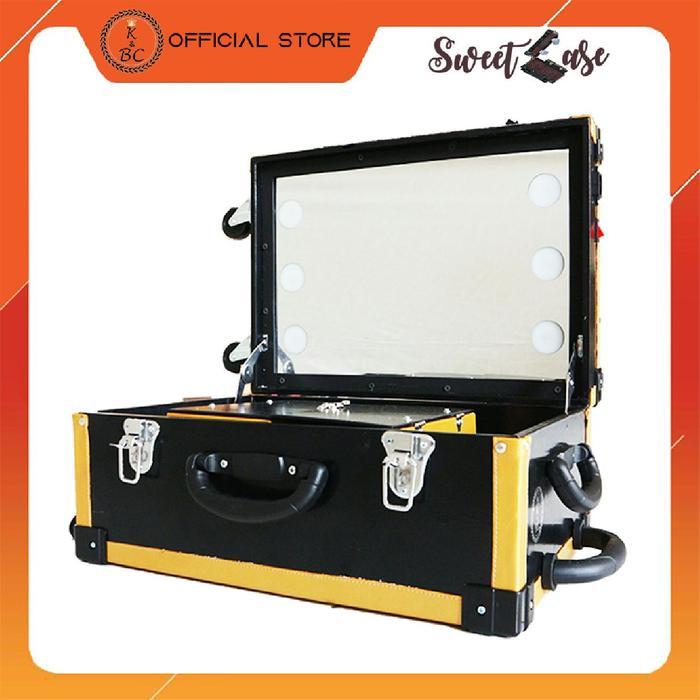 K&BC Beautycase Reguler L Led Full Mirror, 6 lampu Led TANAM - Sweetcase - Koper Rias Pengantin Tas