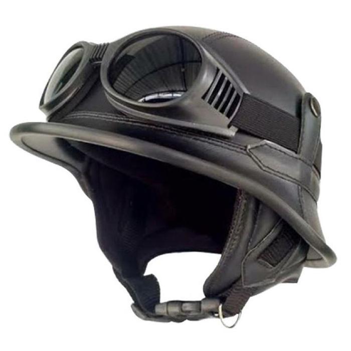 "New" Helm nazi/ Helm club/helm retro chip/helm chip+kacamata sky/helm retro murah Kacamata Motor