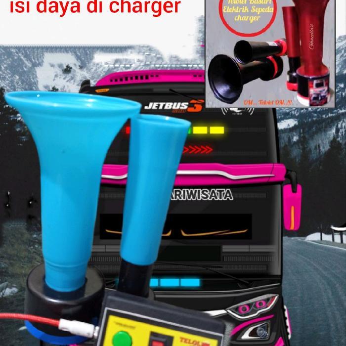 Klakson Telolet Basuri Charger Bel Elektrik Sepeda Outdoor Stang