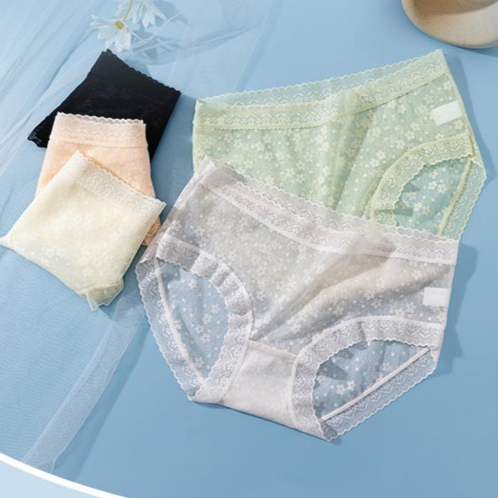 Summertop CD1907 Celana Dalam Renda Transparan Imut Lace Underwear Seamless CD Wanita Sempak Korea