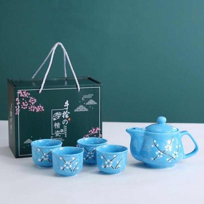Vicenza Luminarc - PetiteMaison Sakura Japanese Tea set Hampers Souvenir cangkir teko keramik