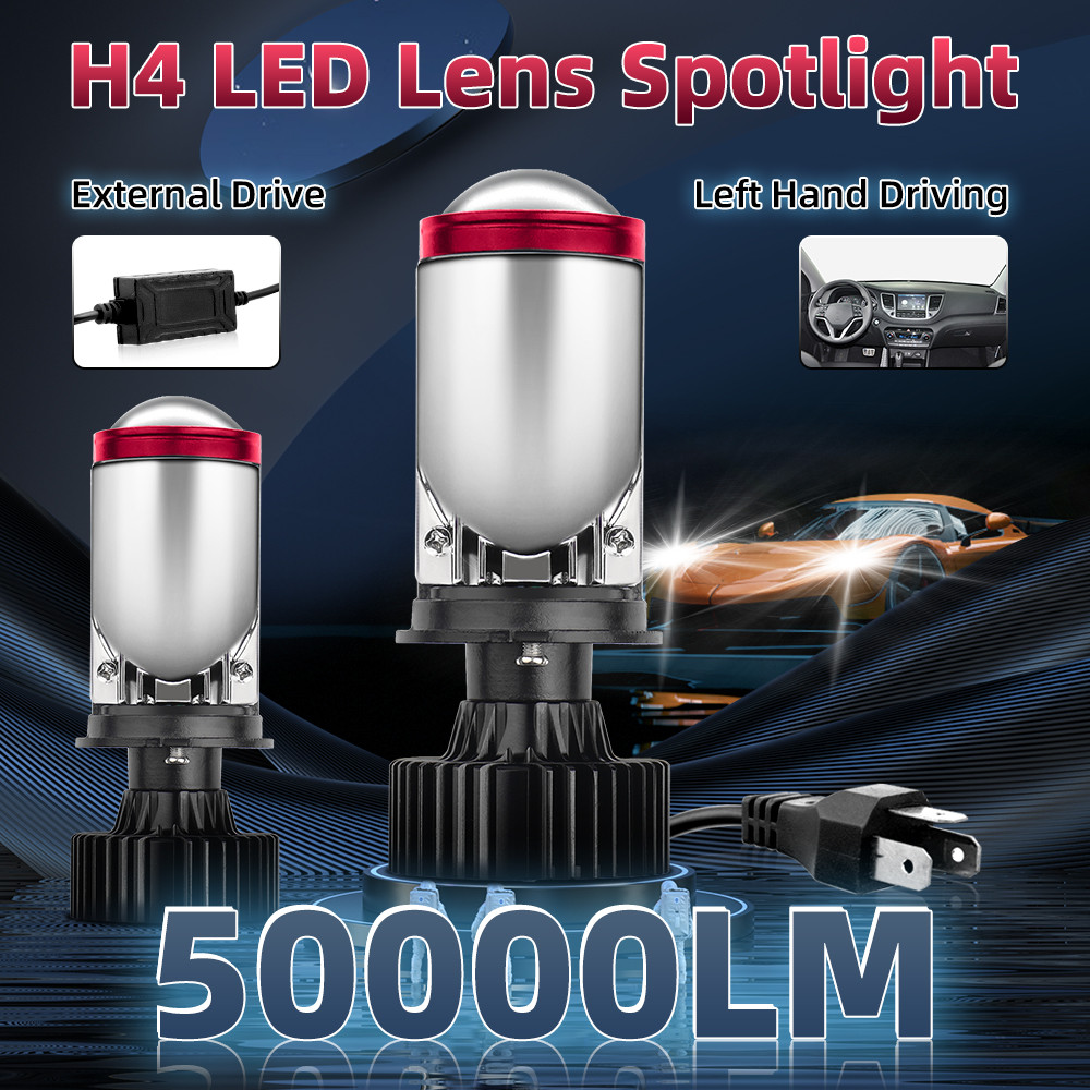 H4 Car Headlamp Bulbs 24V External Drive 50000LM Led Headlight With Projector Lens 280W Led Auto
