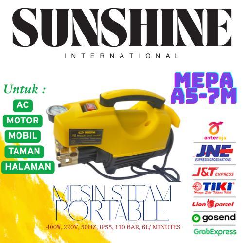 CLING MEPA MESIN STEAM PORTABLE/ MESIN CUCI MOBIL, MOTOR, AC DLL
