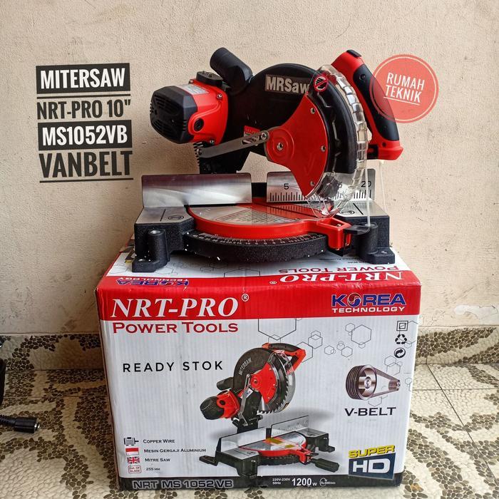 NRT-PRO MITER SAW 10" NRT 1042VB VANBELT / MESIN POTONG ALUMUNIUM
