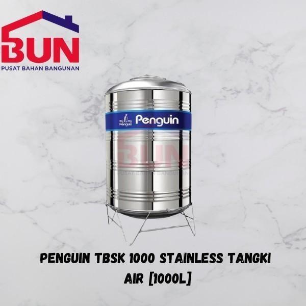 Tangki Air | Tandon Air | Toren Air |Torn Penampungan Air Penguin Stainless TBSK 1000 Liter X TIRTA 