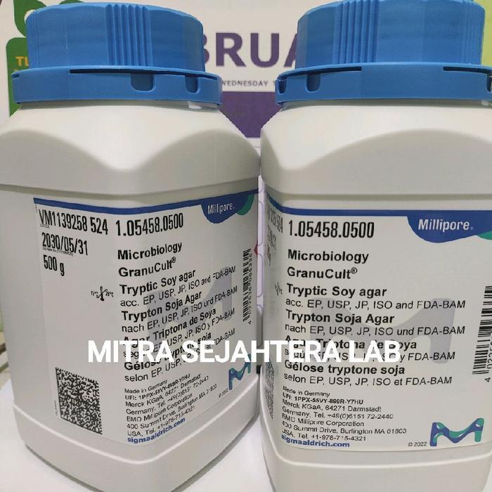 ` TRYPTIC SOY AGAR MERCK 500 GRAM 105458 / 1.05458.0500 / TSA / 1.05458
