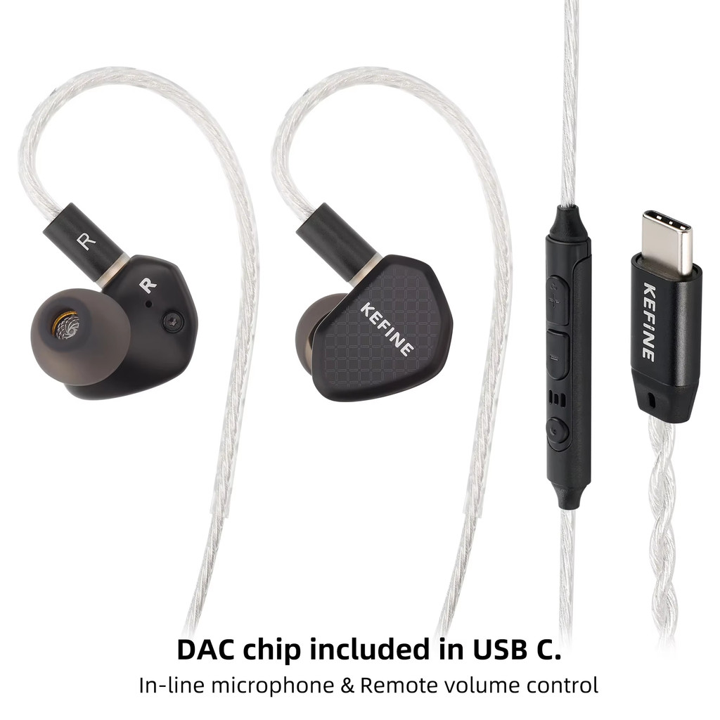 Kefine Klean SV & Kefine Klean Black 10mm DLC Diaphragm Dynamic Driver IEMs Hi-Fi In-ear Earphone