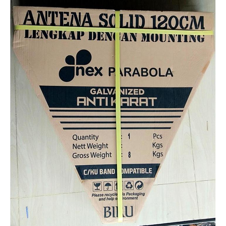 Promo Antena Parabola Dish Solid Offset Diameter 120Cm Merk Nexparabola Biru Terlaris