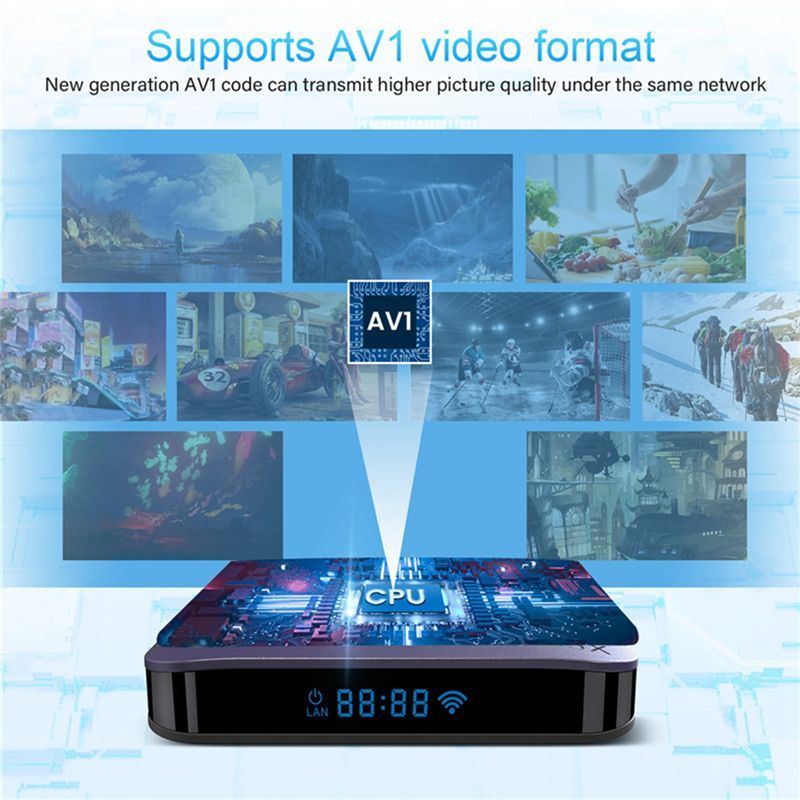 AED7-A95X F3 Air II Smart TV Box RGB Android 11 Amlogic S905W2 4GB 32GB Dual Wifi Bluetooth US Plug