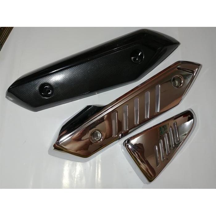 Cover & Tutup Knalpot Beat Fi Lama Chrome Hitam Variasi