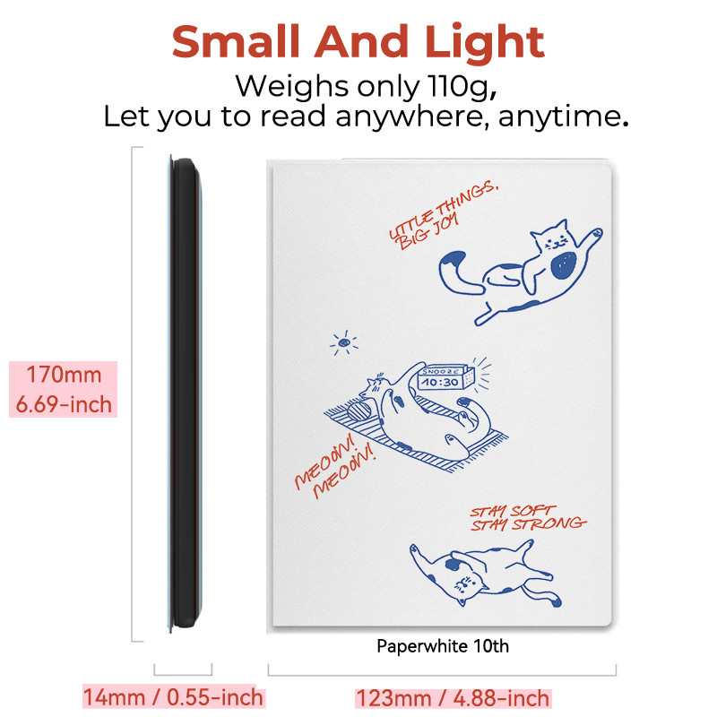 Twosheep Hard Shell Case for Kindle Paperwhite12th Kindle Colorsoft Kindle 11th Flip Cover Auto