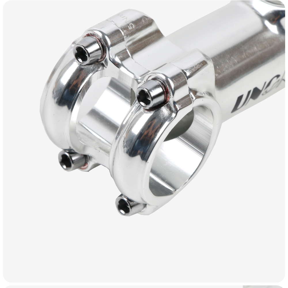 UNO Ultra Light Bicycle Stem Silver 7 / 17 / 35 Degree 60 / 70 / 90 / 110 / 120 / 130mm MTB Mountain