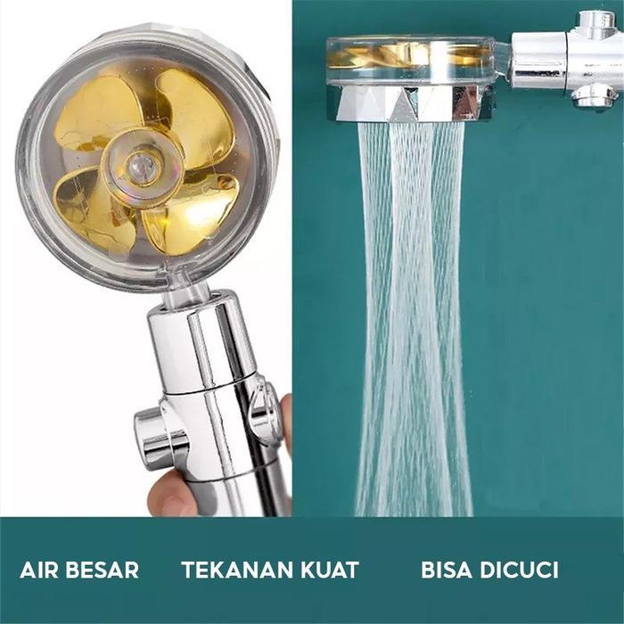 NEW kepala jet shower 300 lubang Hemat Air Head Hand Shower turbo