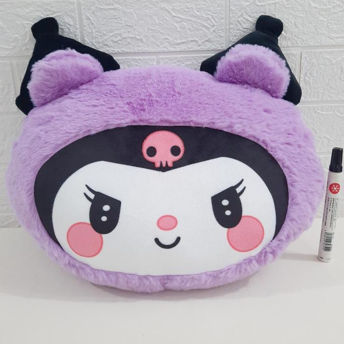 Bantal Boneka Kepala Muka Binatang dan Karakter Sofa Mobil Kasur - Kuromi