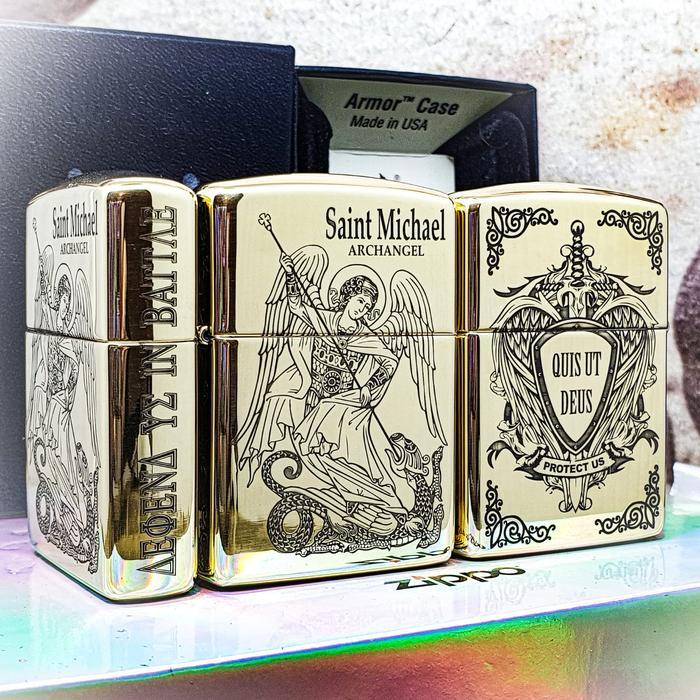 Zippo Armor Saint Michael Archangel 3 Side