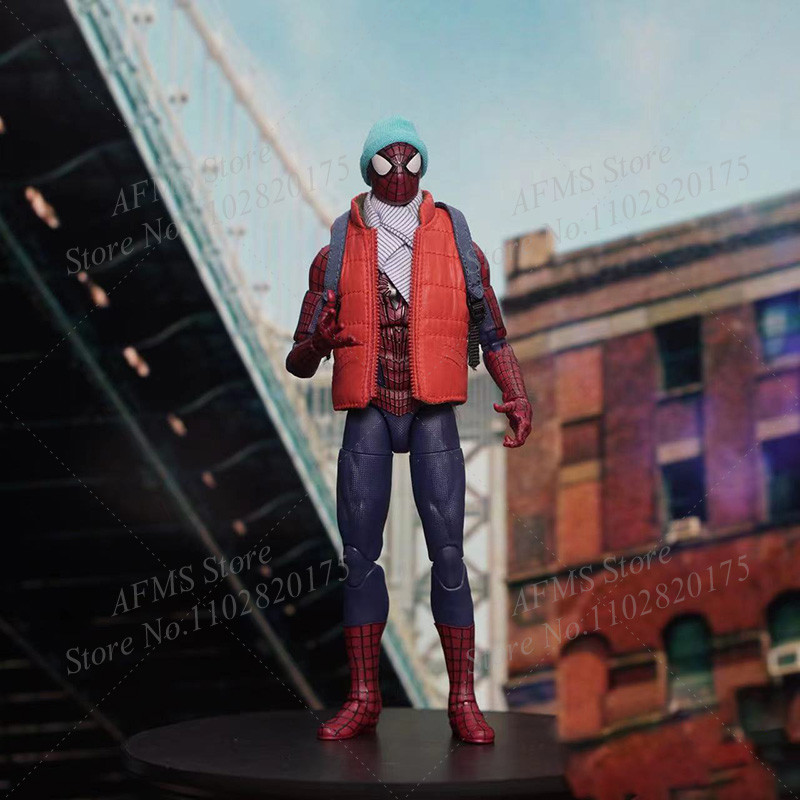 1/12 Men Soldier Spider Boys Vest Jacket Pants Parallel Universe Miles Peter Parker Clothes Set For